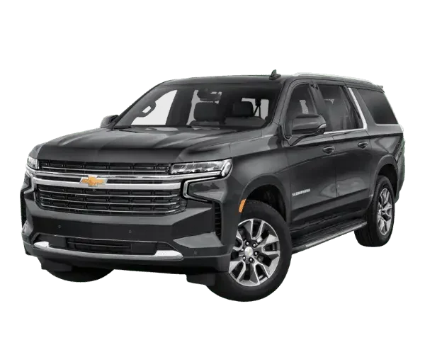Black Chevrolet Luxury Suburban SUV for professional Detroit Limo Service group travel and airport transfers.