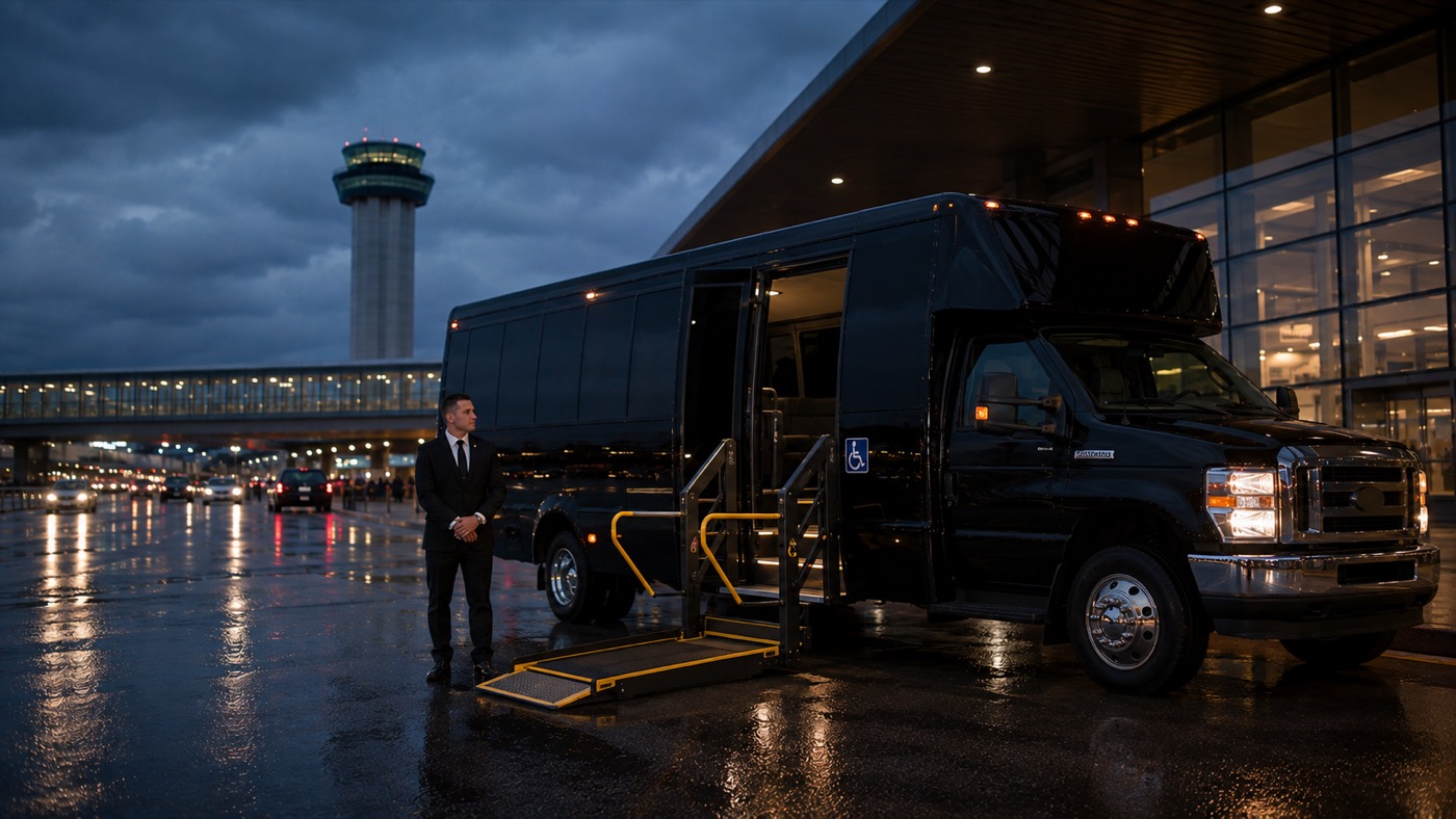 ADA-Accessible Bus for Detroit Metro Airport transfers - DTW Taxi