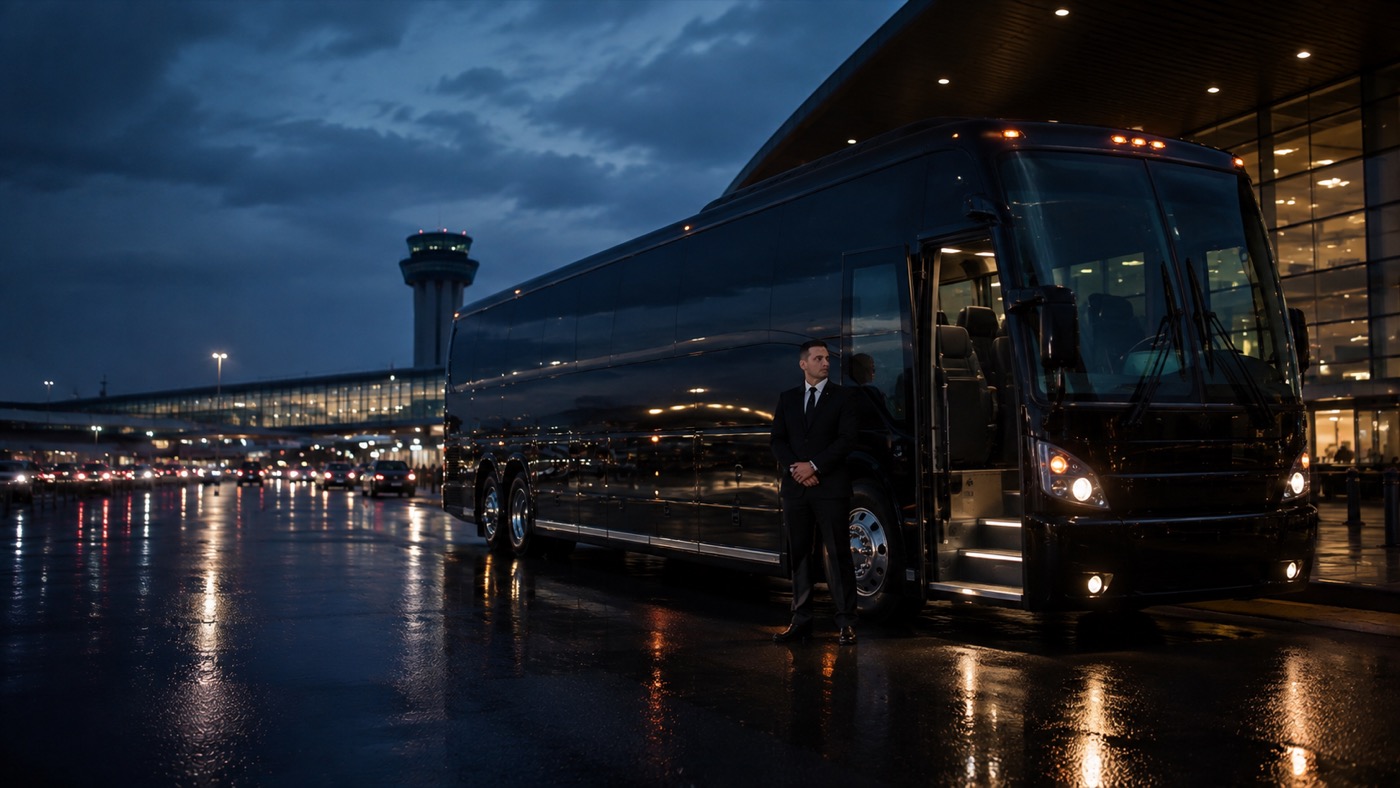 Motor Coach for Detroit Metro Airport transfers - DTW Taxi
