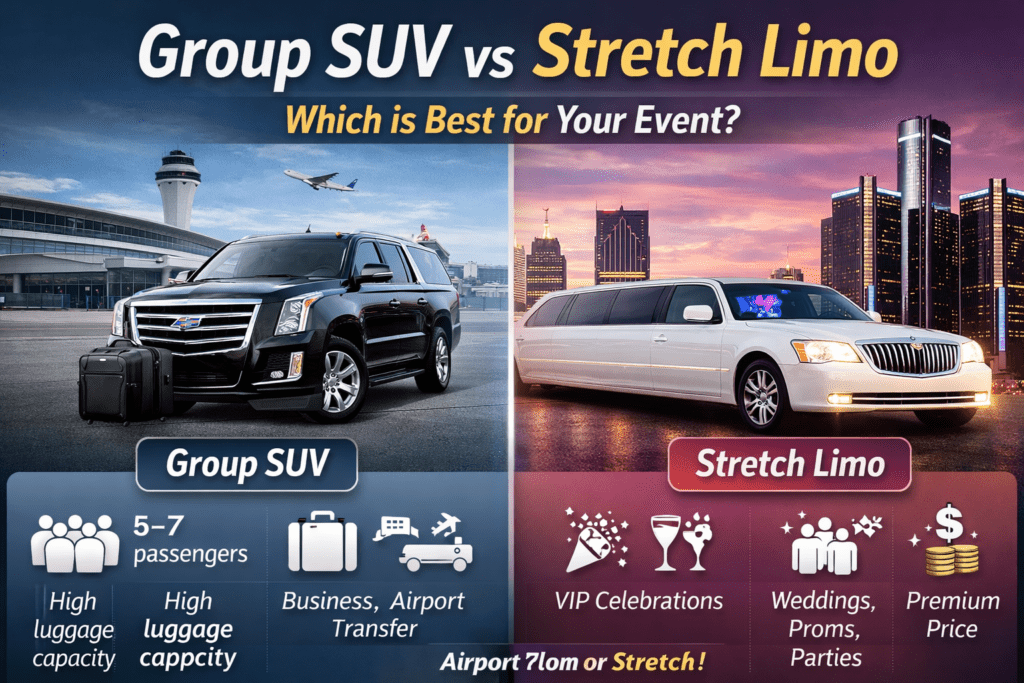 Group SUV vs Stretch Limo - Which is the Best Choice to Your Event